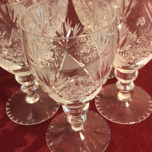 💖💖Set of 7 Vintage Crystal Cordials - Picture 2 of 6